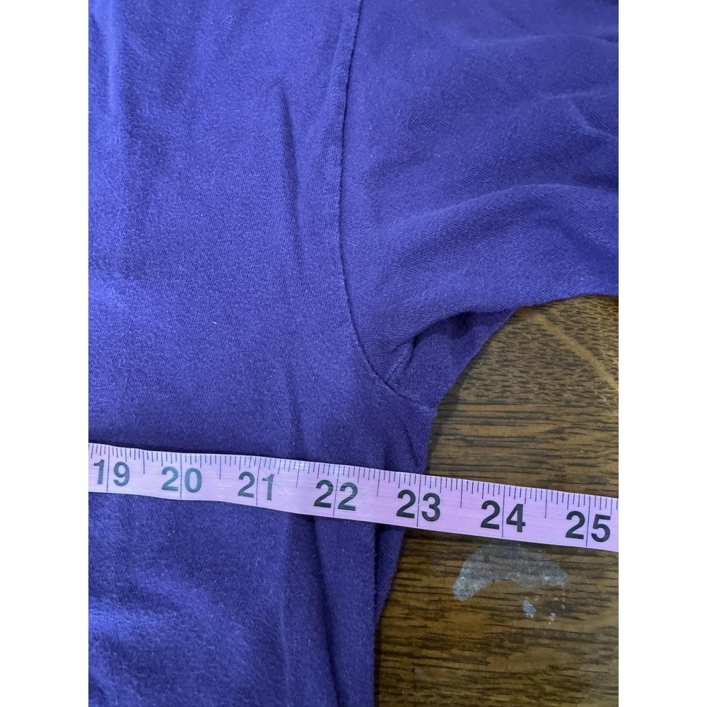 Vintage Hanes Teddy Bear Shirt Mens Large Purple I Get By Graphic T-Shirt 90s - Picture 4 of 5
